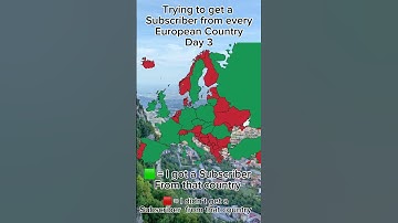 Trying to get a subscriber from every European country day 3 #europe
