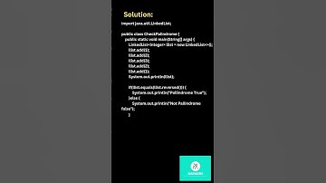 Check if a LinkedList is Palindrome in Java | Coding Interview Prep #shorts