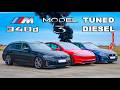 Tuned BMW diesel v new Tesla Model 3: DRAG RACE image