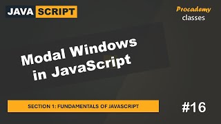 #16 Modal Windows in JavaScript | Fundamentals of JavaScript | A Complete JavaScript Course