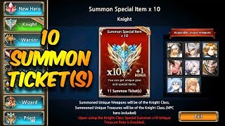 King's Raid | Knight Special Summon Item Ten Tickets x10 +1 Double Rates Special
