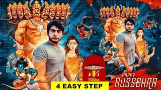 4 Easy Steps Dussehra photo editing in Picsart | Ravana photo editing | piximedit | vijaydashmi | cb screenshot 3