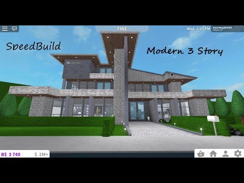 Modern Hillside Mansion Bloxburg No Advanced Placing