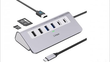 intpw USB C Hub, INTPW 9-in-1 USB C Hub Multiport Adapter