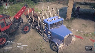 How to load short log by K8400 Skidder in MudRunner : Spintires game
