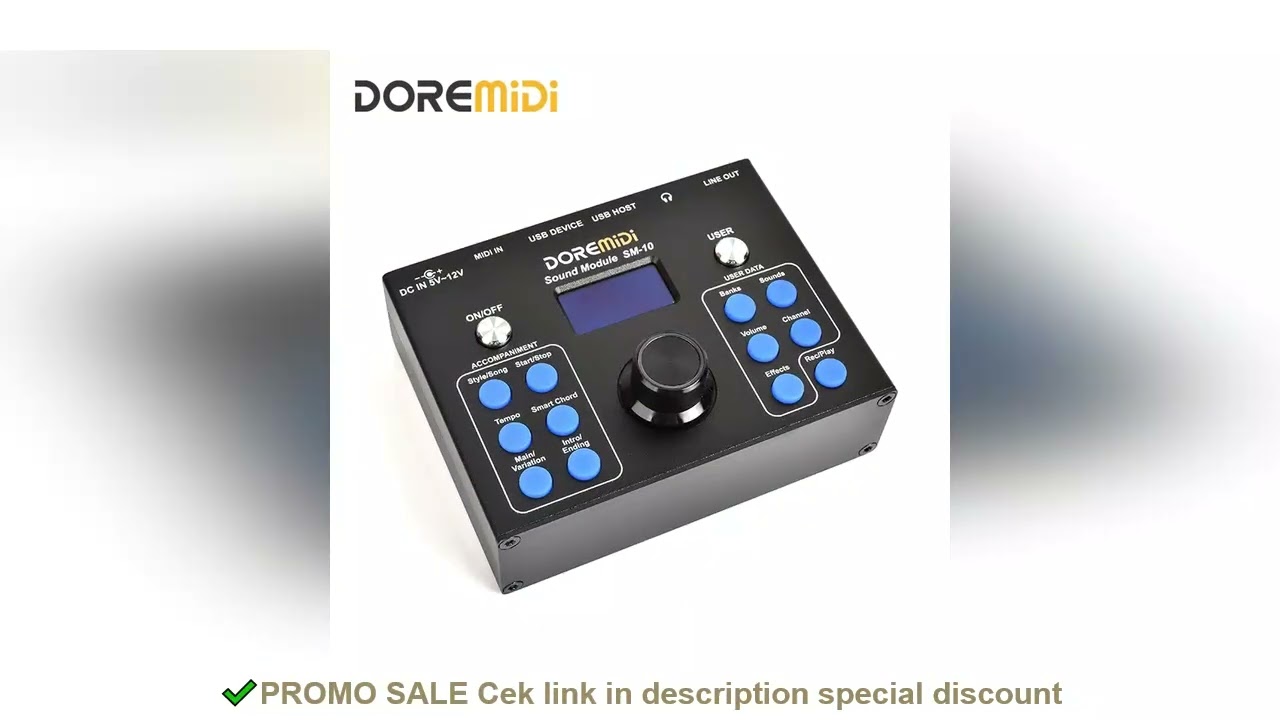 DOREMiDi MIDI Sound Module & Auto Accompaniment (SM-10) Multifunctional Accompaniment Sound Source B