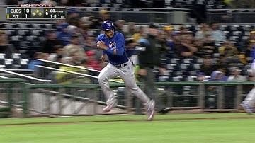 CHC@PIT: Baez skies sacrifice fly to right field