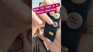 How to sew a four hole button #diy #sewing #sewingtutorial #button