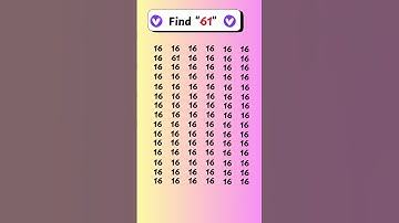 Can you find 61? #fun #shorts #puzzzle #braingames