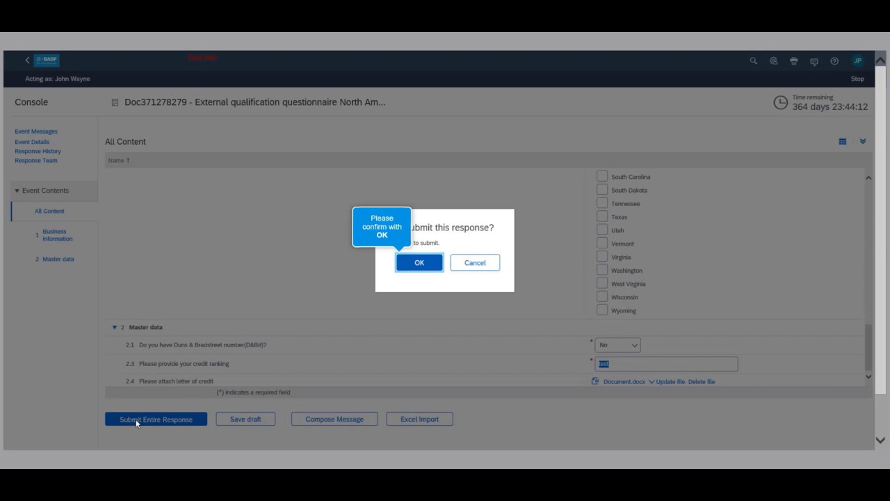 Supplier responds to BASF qualification questionnaires - YouTube