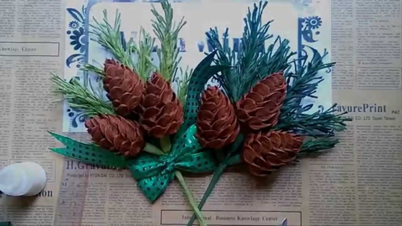chùm quả thông từ giấy nhún youtube how to make a flower out of paper easy