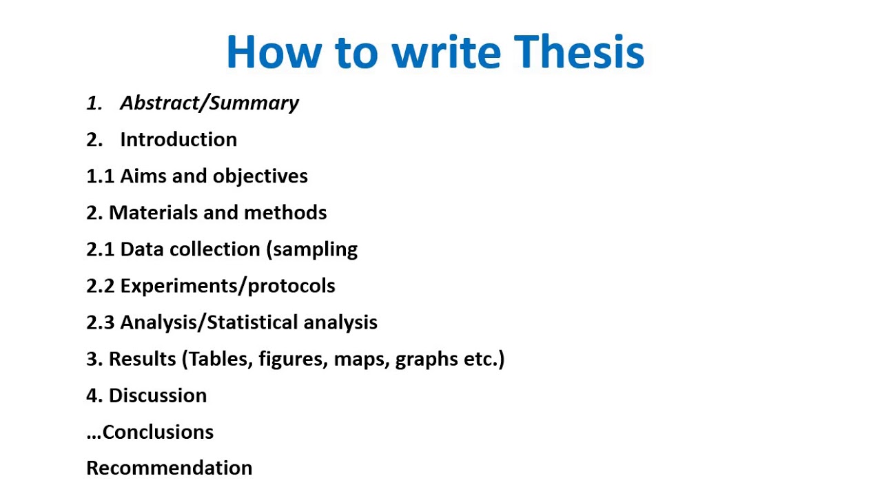 bs thesis topics