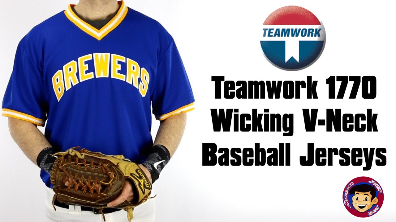 Teamwork 1770 Wicking V Neck Baseball 