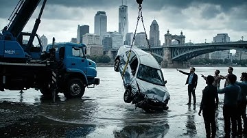 Unbelievable Underwater Car Rescue – Driver Trapped Beneath the River!