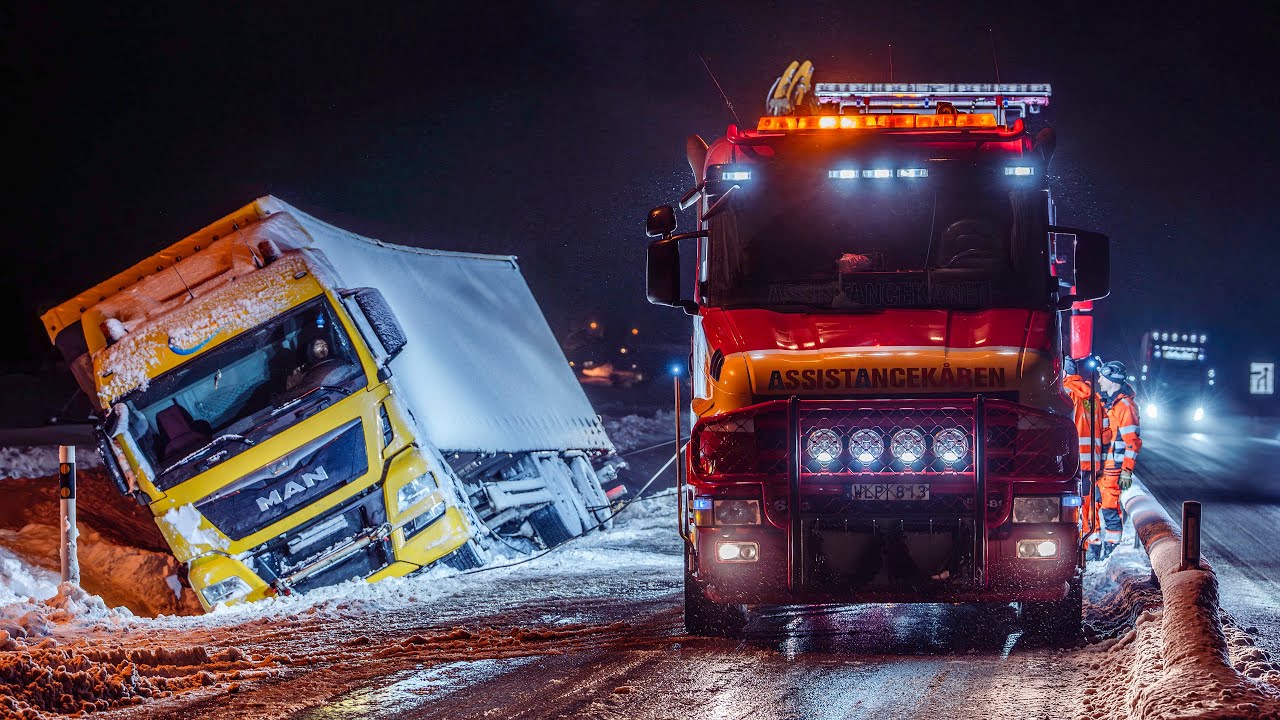 Assistancekåren på kvällsbärgning i Hedemora