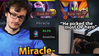 MIRACLE destroyed Gorgc on STREAM abusing the BEST hero of 7.36