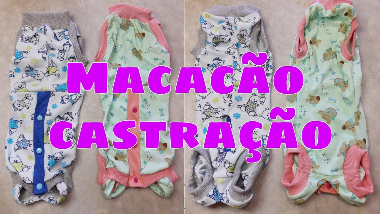 Macacão de castração, molde P grátis na descrição.