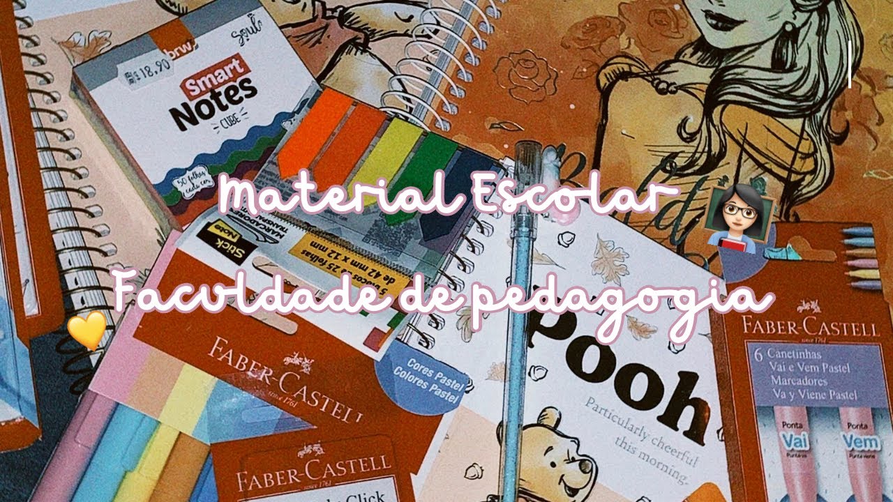 Meu material escolar da faculdade 2024 | Pedagogia 👩🏻‍🏫