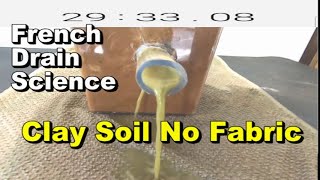 No Fabric FRENCH DRAIN - Capillary Action in Clay Soil - French Drain Science