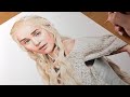 Drawing  Daenerys Targaryen (Game of Thrones) Emilia Clarke - Time-lapse | Artology