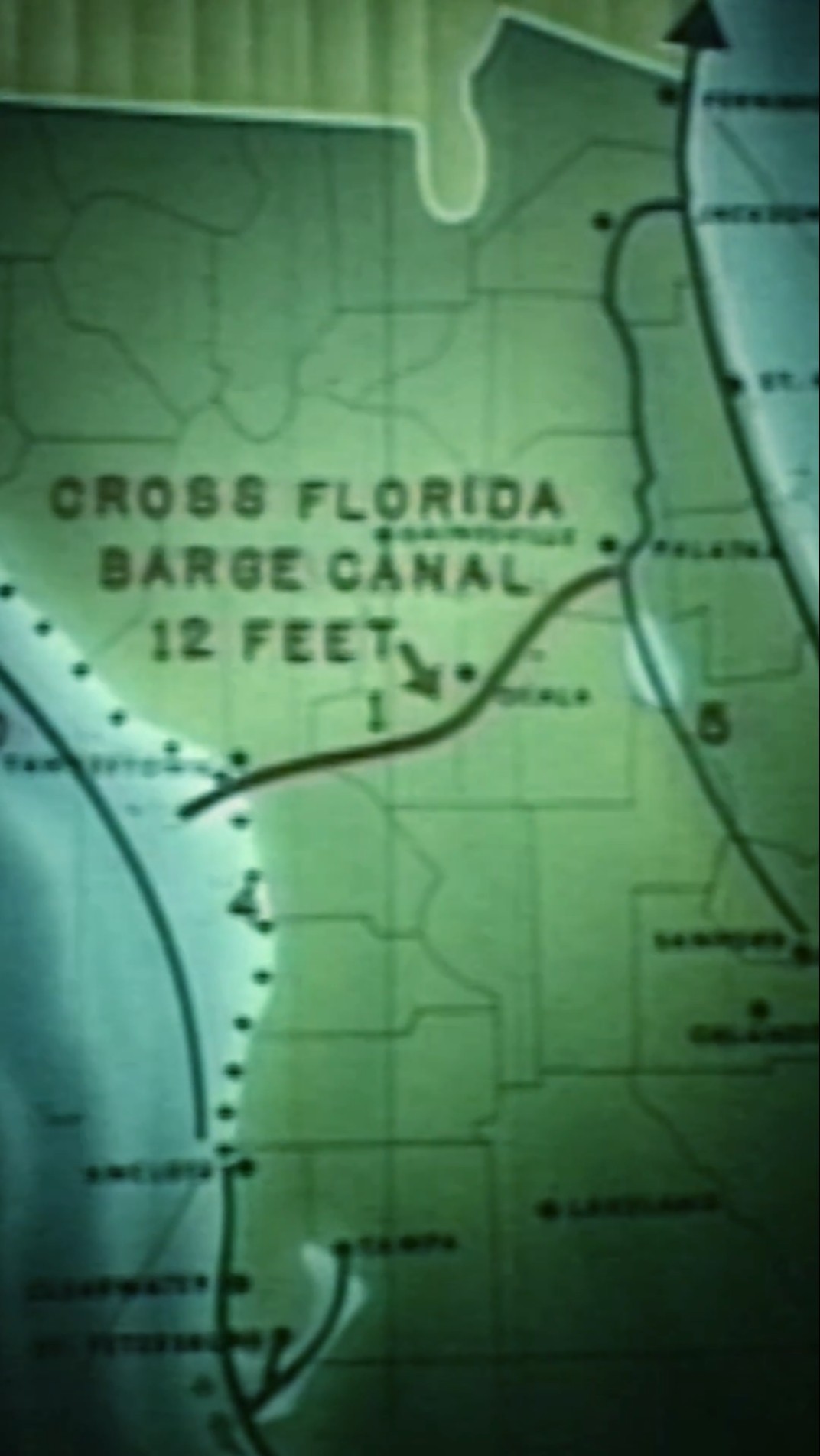 Cross Florida Barge Canal Map Highway 19 Bridge Over The Oardefault 