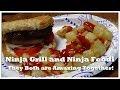 Using Both the Ninja Grill and Ninja Foodi for "What's For Dinner" Hamburgers and Air Fried Potatoes