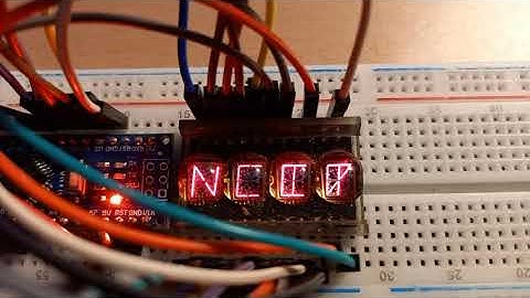 Vintage LED display DL3416 (SIEMENS) running demo