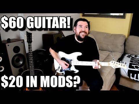 $60 guitar PERFECT for mods:  I modded a Glarry strat with only $20.