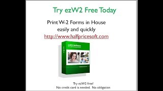 How to Prepare and Print Year 2019 W2 Form
