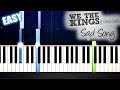 We The Kings - Sad Song ft. Elena Coats - EASY Piano Tutorial by PlutaX