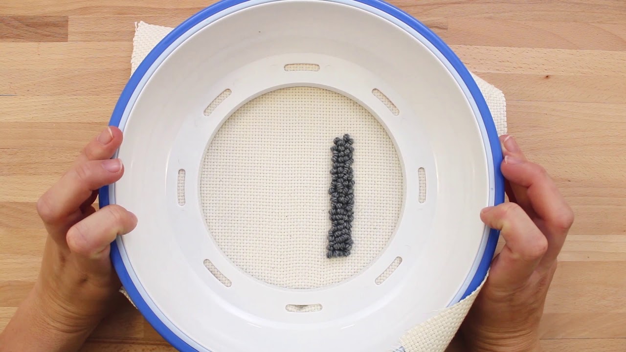 How to use a embroidery hoop stand for punch needling YouTube