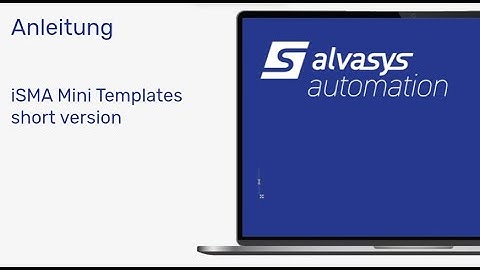 alvasys automation AG Anleitung Niagara N4 iSMA Mini Templates short version