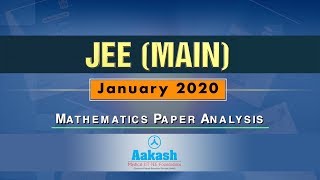 JEE Main 2020 Analysis | Mathematics | Aakash Institute