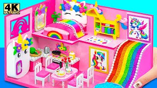 How To Make Two Floor Pink Unicorn House Fun Rainbow Slide to Ball Pool ❤️ DIY Miniature House by Cardboard World 46,965 views 1 month ago 13 minutes, 7 seconds