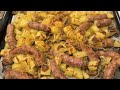 Salsiccia funghi e patate gratinati al forno di betty e marco  ricetta facile e veloce