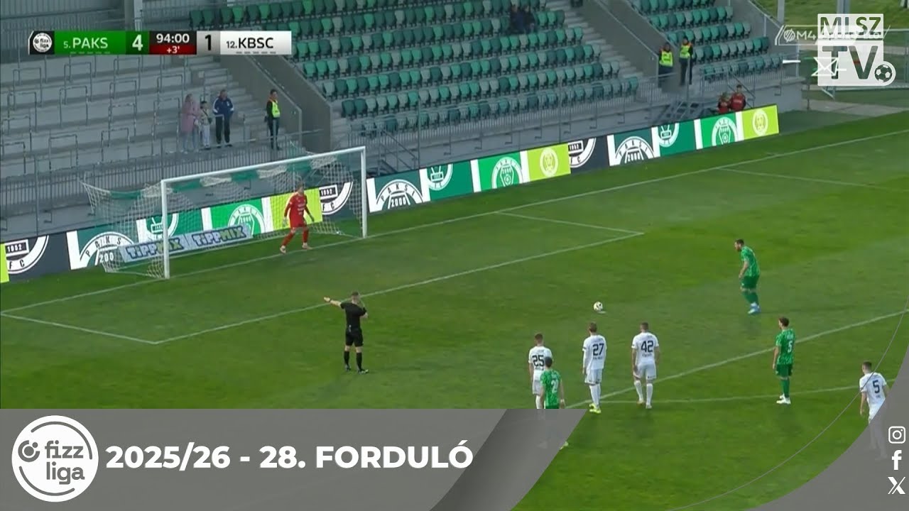 Paksi FC – Kolorcity Kazincbarcika SC | 5-1 | (1-0) | Fizz Liga | 28. forduló | MLSZTV