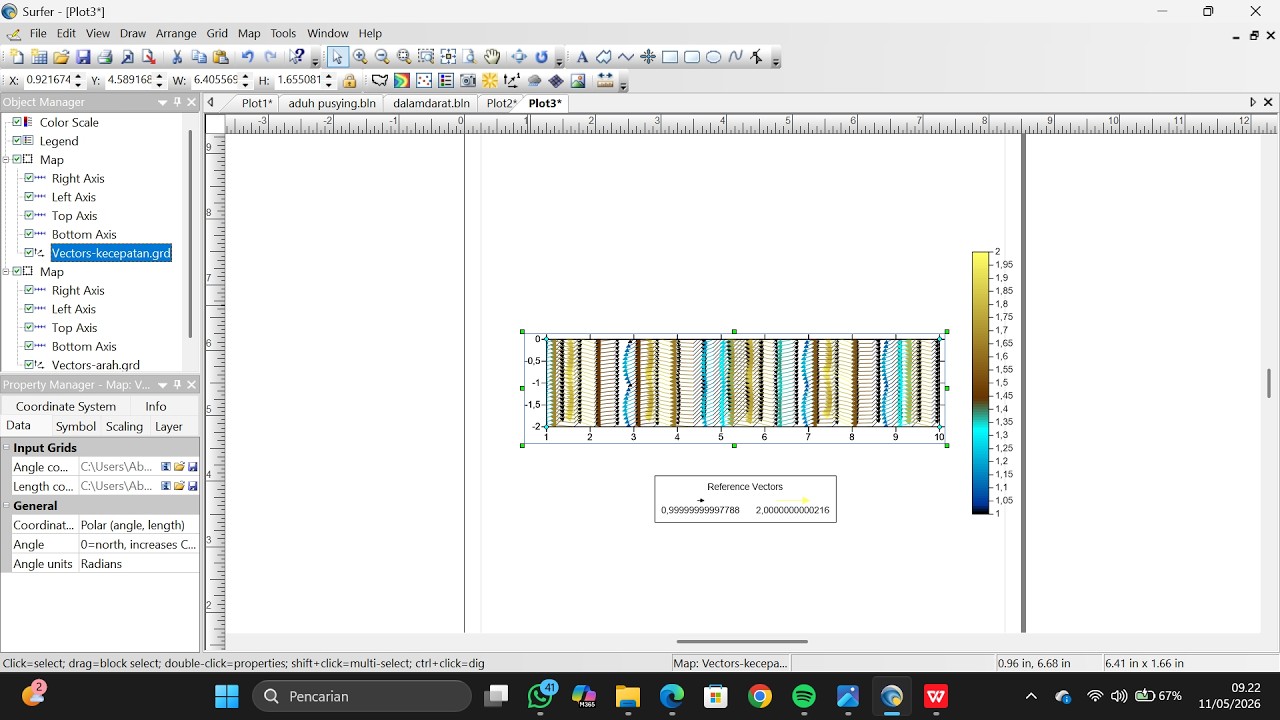 tutorial cara membuat stick plot menggunakan data arah & kecepatan di ...