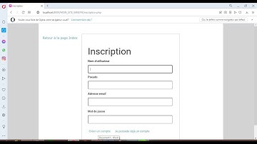 11 Apprendre Webdev : Formulaire Inscription et Connexion