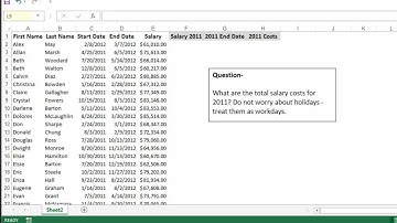 Excel: NETWORKDAYS Function for Counting Workdays