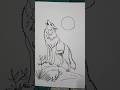 Quick ease &amp; simple drawing of a wolf 🐺#youtube #drawing #shorts #viral #video