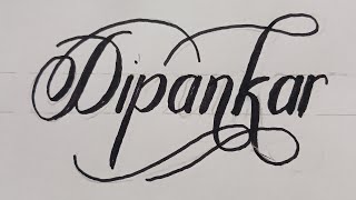 How To Write Calligraphy Name For Beginners Easy / Writing Art On Paper Step By Step 78