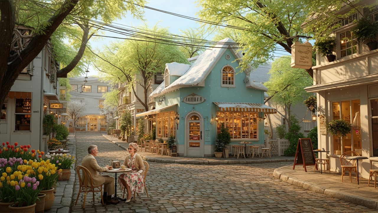 Vintage Love 🌸 Golden Oldies Morning Jazz | Sinatra, Elvis, Nat King Cole at Riverside Café