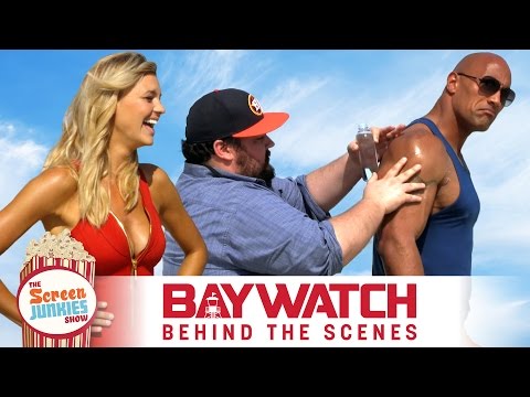 The Rock + Zac Efron + Oil = Best Baywatch Interview