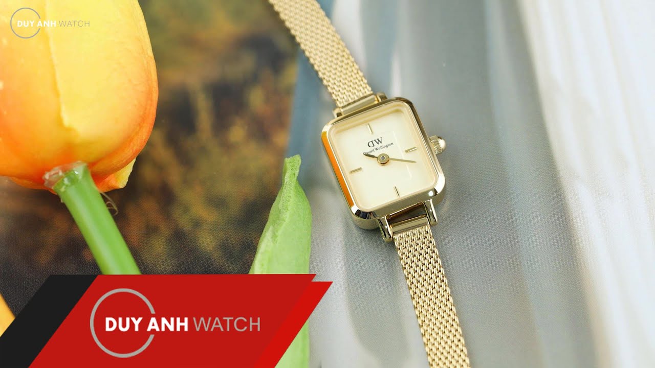 Review Daniel Wellington Quadro Mini Evergold Champagne DW00100656