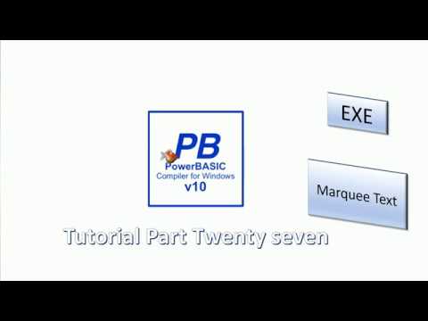PowerBasic Windows Compiler tutorial Part 27 - adding a marquee control