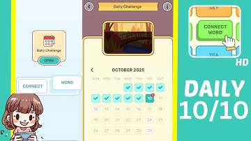 Connect Word Daily Challenge October 10 Answers Walkthrough