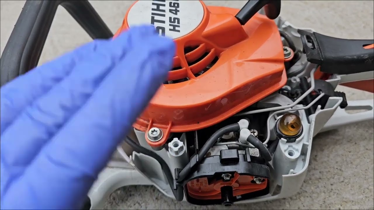 Stihl hs 46 c. edge trimmer ] A simple cleaning and it's ready. #lansdcaping 