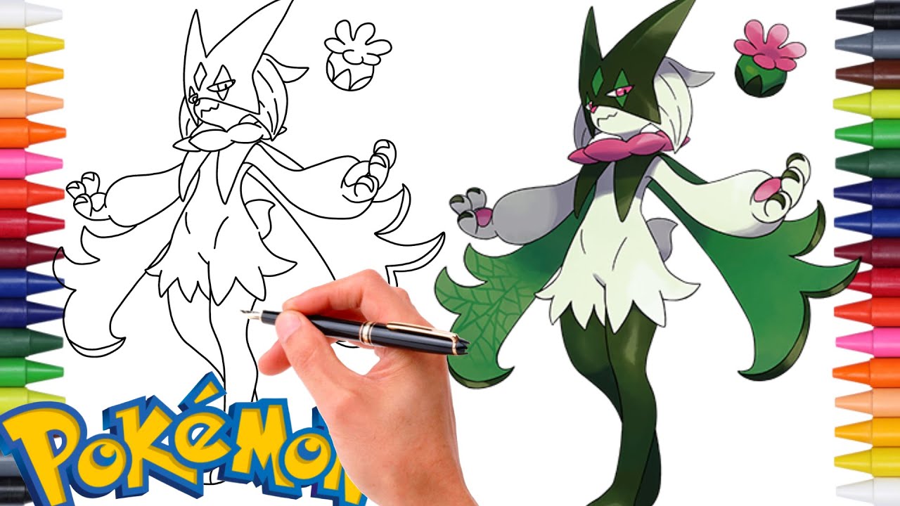 Comment Dessiner LE POKÉMON MIASCARADE (Meowscarada) FACILEMENT ! 