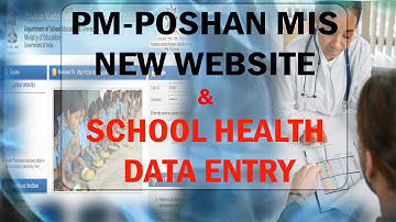 PMPOSHAN DATA ENTRY NEW WEBSITE AND SCHOOL HEALTH DATA ENTRY (MDM Data Entry New Website)