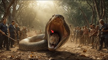 Brave heroes save mother leopard from terrifying attack of giant python 🐍